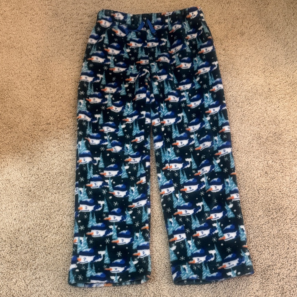 Vineyard Vines Snowman Print Fleece Pajama Bottoms